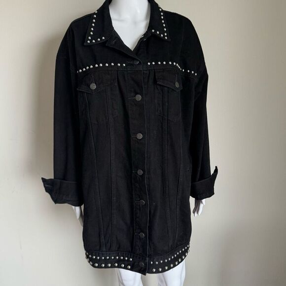 Gap Studded Oversized Icon Denim Jacket Size XL - Picture 6 of 9